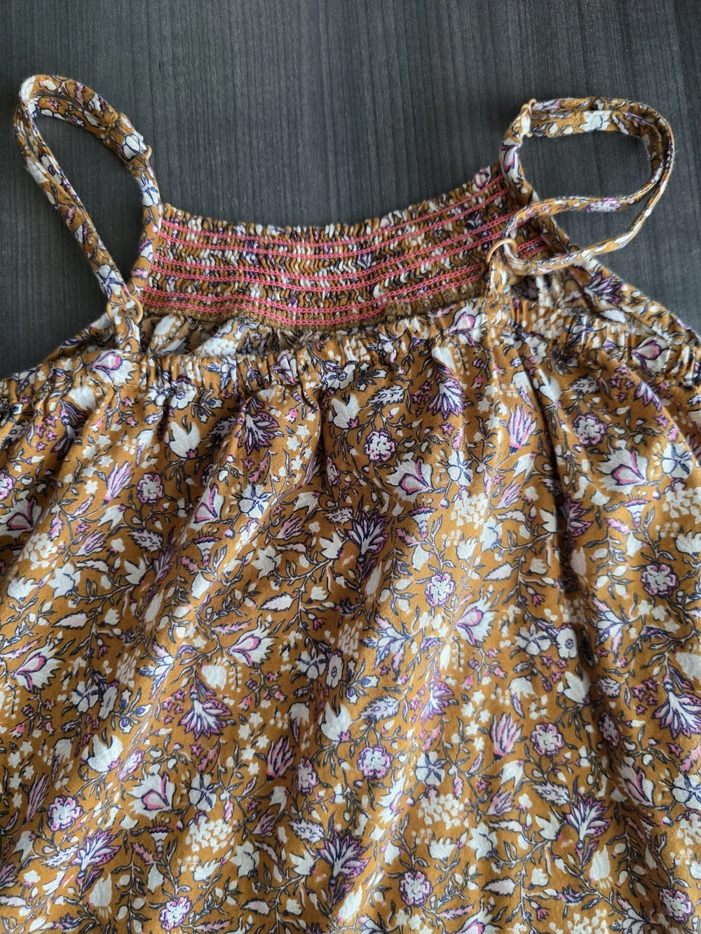 Old Navy Floral Sundress in Mustard Floral Tiered-Hem Cami Dress